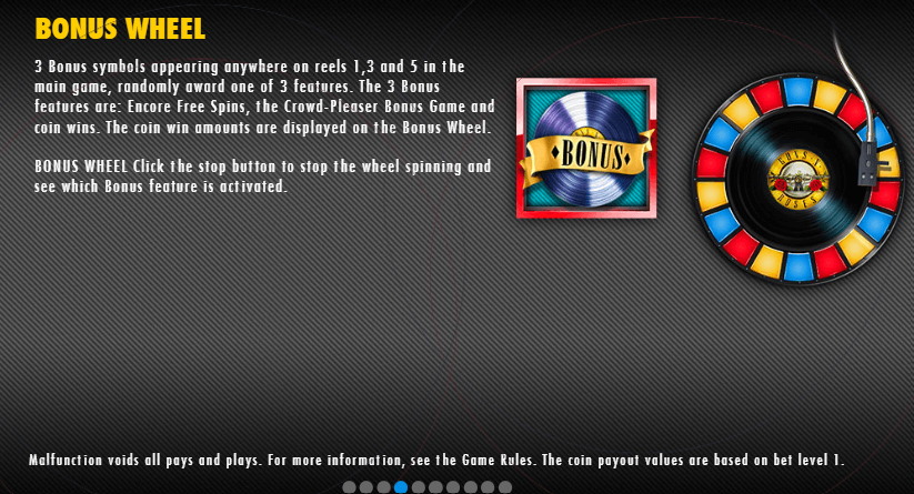 Guns N' Roses Bonus Wheel