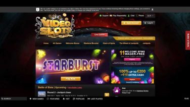 Videoslots Casino screenshot (1)