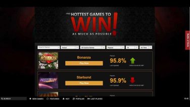 Videoslots Casino screenshot (5)