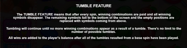 Sweet Bonanza Tumble Feature