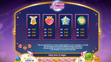 moon princess Symbols