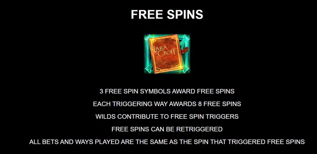 Lara Croft Tomb Raider Free Spins