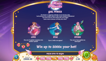 moon princess free spins