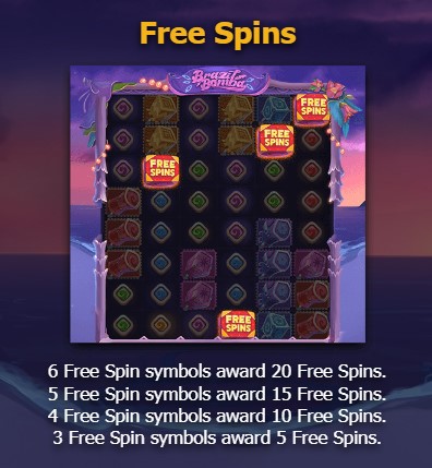 Brazil Bomba Free Spin Feature