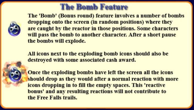 Chain Reactors Super Trails Bomb Bonus Game