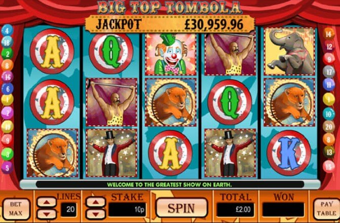 Big Top Tombola Theme