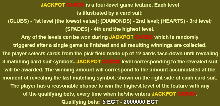 Secrets of Alchemy JACKPOT CARDS