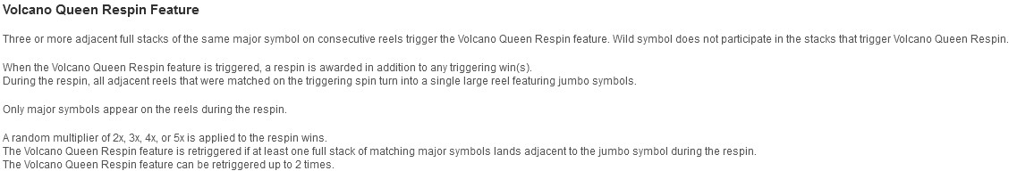 Volcano Queen - Diamond Spins Re-spins