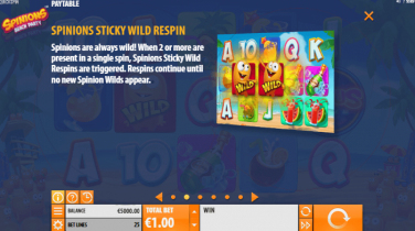 Spinions Beach Party Sticky Wild Re-Spin