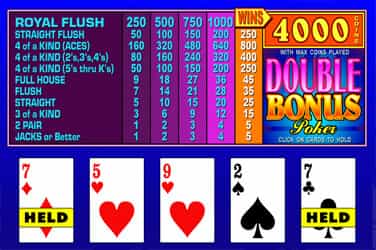 Double Bonus Poker Microgaming