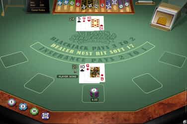 Vegas Single Deck Blackjack Gold Microgaming