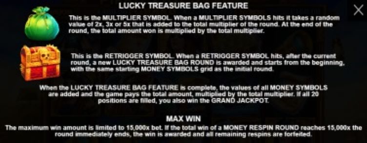 Pirate Gold Deluxe Lucky Treasure Bag Feature