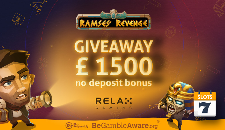 Relax Gaming GIVEAWAY – £1500 in No Deposit Spins for Ramses Revenge