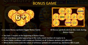 Sun of Egypt 2 Bonus Features