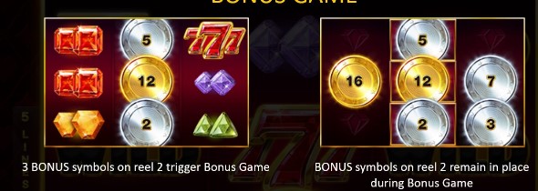 3 Coins Hold and Win Bonus Game