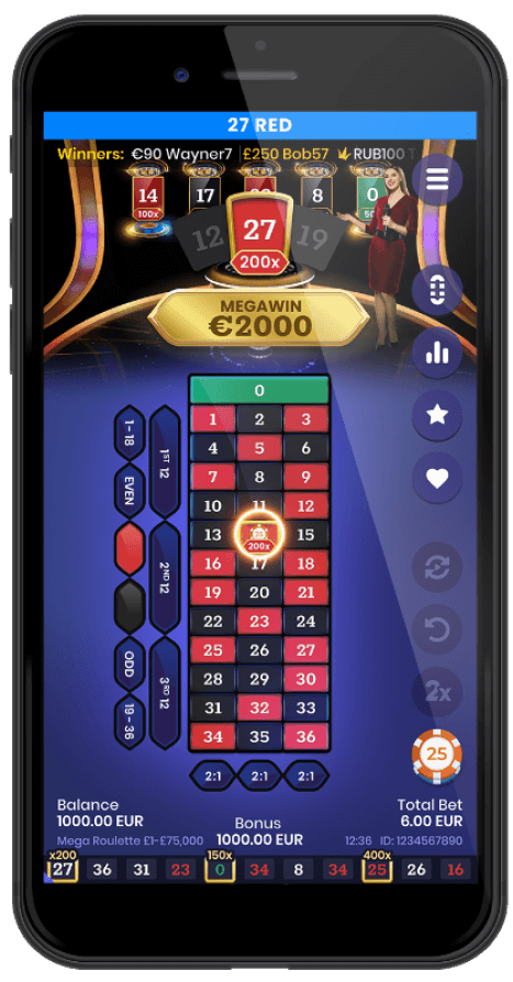 MegaRoulette mobile slot