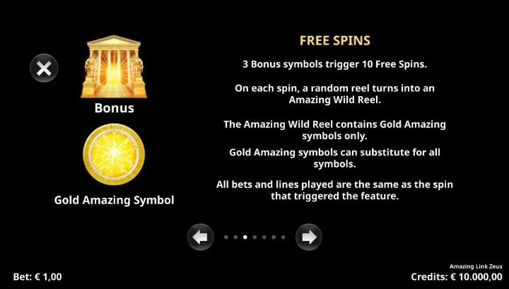 Amazing Link Zeus Free Spins