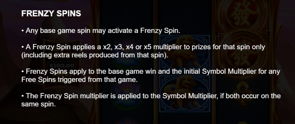 Royal Dragon Infinity Reels Frenzy Spins