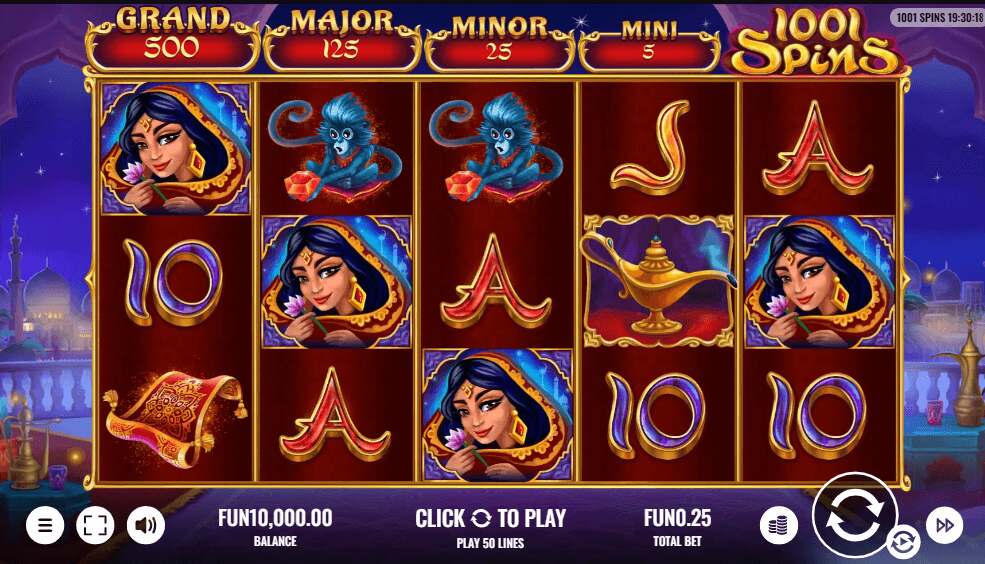 1001 Spins Theme & Graphics