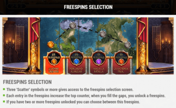 Golden Throne Free Spins Selection