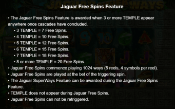 Jaguar Super Ways Free Spins Feature