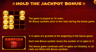 Sun of Fortune Hold the Jackpot Bonus Feature 1