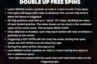 The Hot Offer Double Up Free Spins