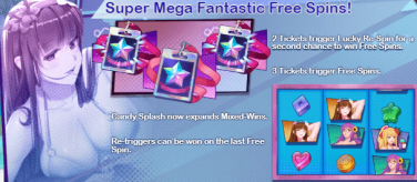 Candy Island Princess Mega Fantastic Free Spins Feature