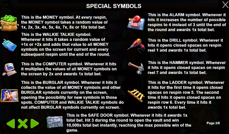 Empty the Bank Symbols