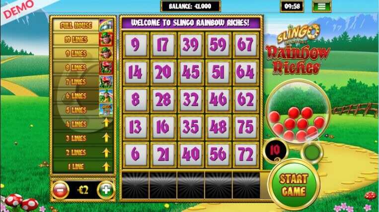 Slingo Rainbow Riches Theme