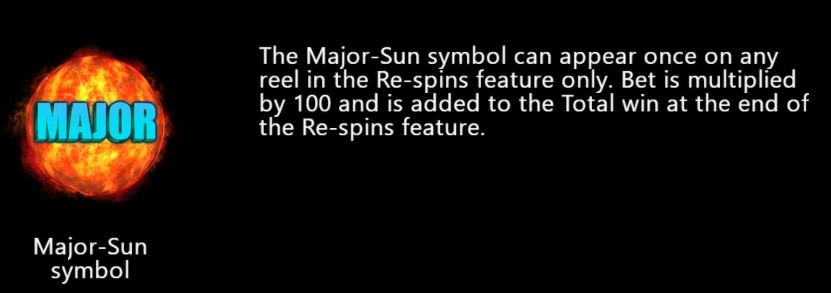 Shiny Fruity Seven 10 Lines Hold and Spin The Sun Symbol Major