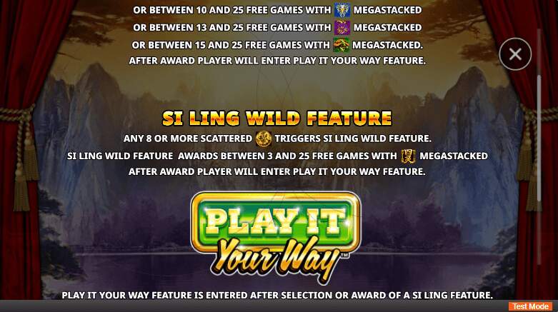 Si Ling Megaways Si Ling Wild Feature