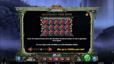 15 Crystal Roses A Tale of Love-Legendary Free Spins