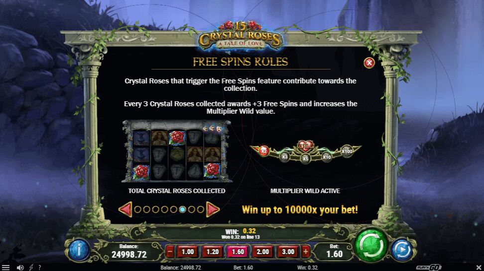 15 Crystal Roses A Tale of Love-Legendary Free Spins2
