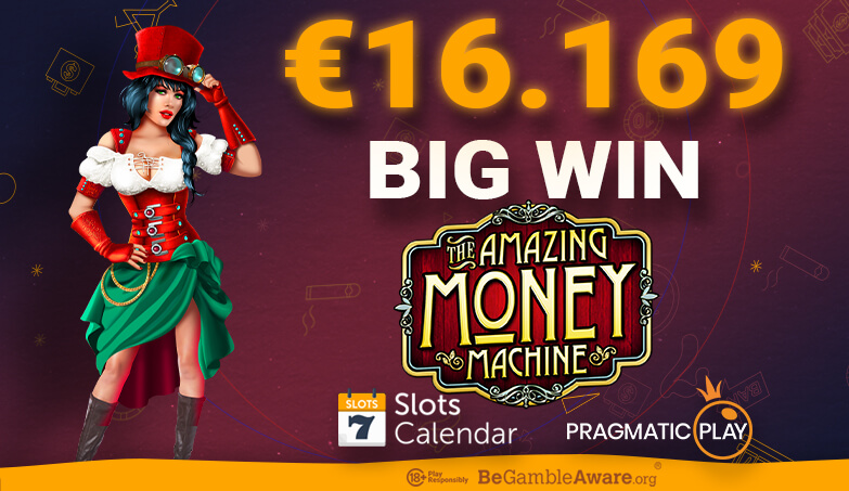Winner of €16.169 on The Amazing Money Machine!