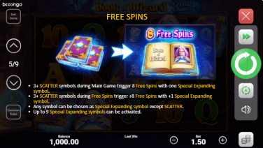 Book of Wizard Crystal Chance Free Spins