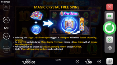 Book of Wizard Crystal Chance Magic Crystal Free Spins