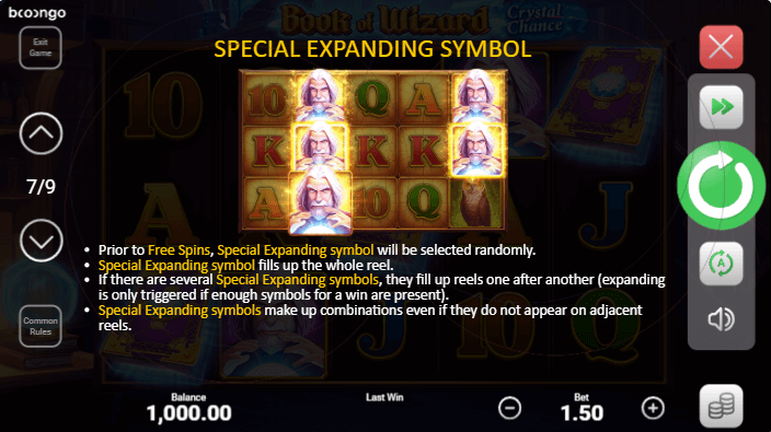 Book of Wizard Crystal Chance Special Expanding Symbol