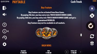 Cash Truck Buy Feature