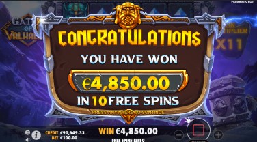 Gates of Valhalla free spins