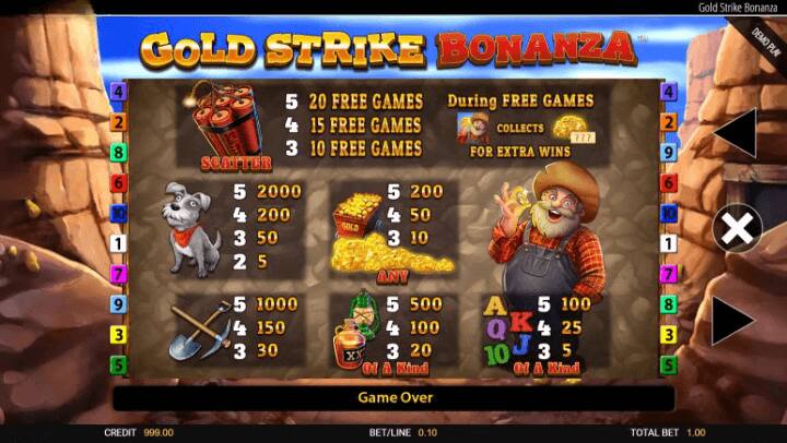 Gold Strike Bonanza Symbols