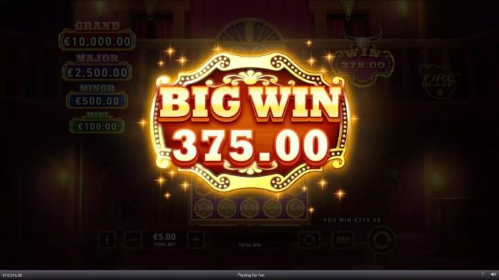 Mega Fire Blaze Wild Pistolero big win