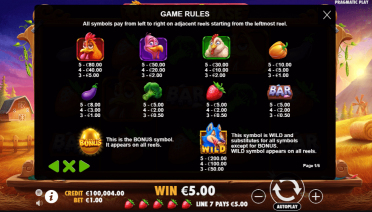 Chicken Chase Symbols