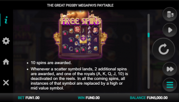 The Great Pigsby Megapays Bouns Rounds Free Spins