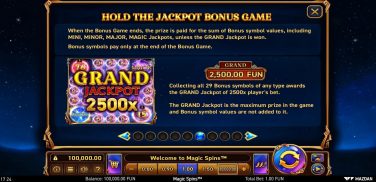 Magic Spins Bonus Game