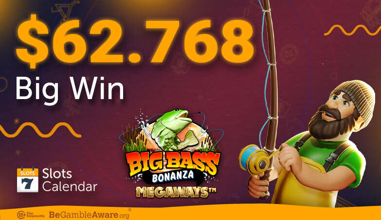 Big Win of .768 on Big Bass Bonanza Megaways!