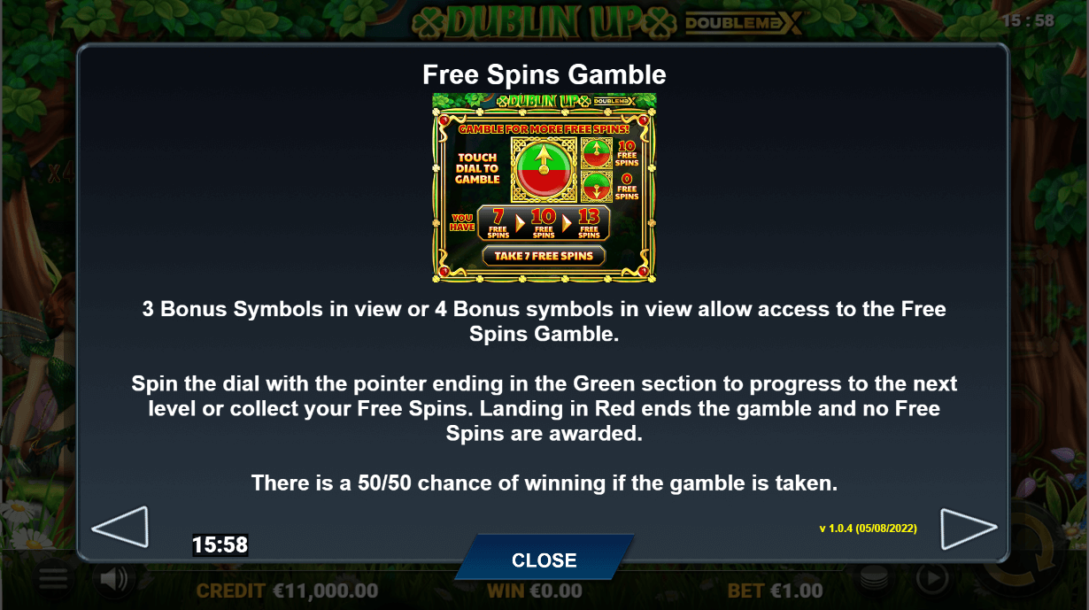 Dublin Up Doublemax Free Spins Gamble