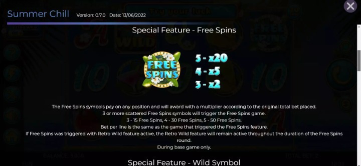 Summer Chill Free Spins