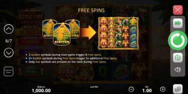 Aztec Fire Free Spins