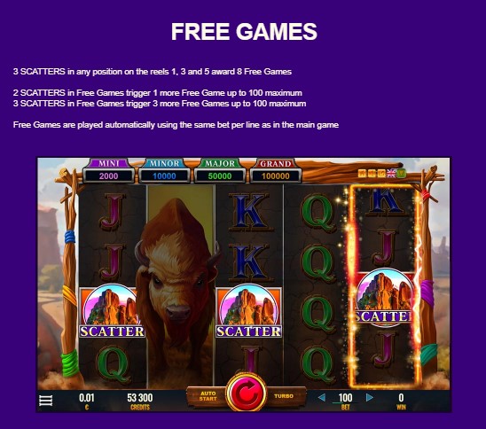 Big Wild Buffalo Free Spins Feature